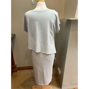 Soft Surroundings M sky blue ultra soft layered pina cotton dress